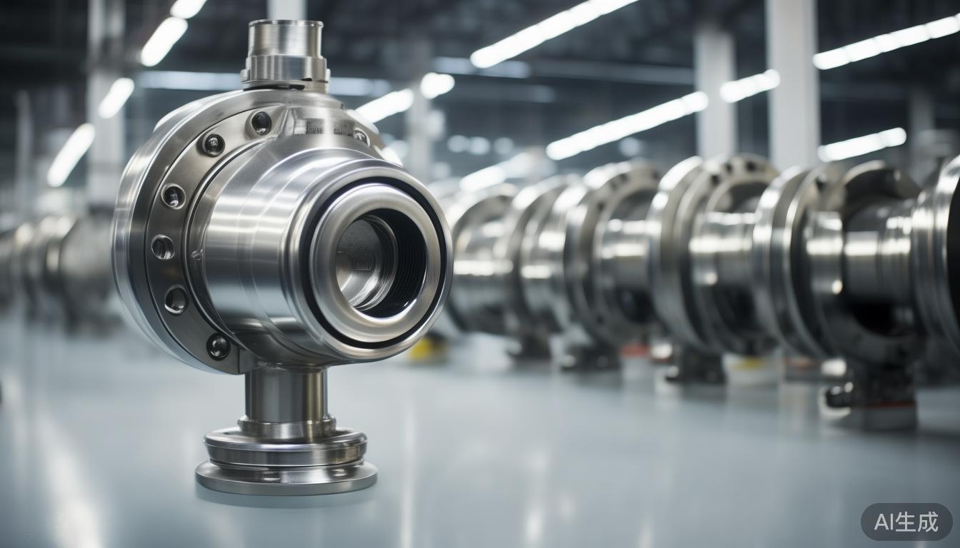 Stainless steel flanged plunger valve assembly